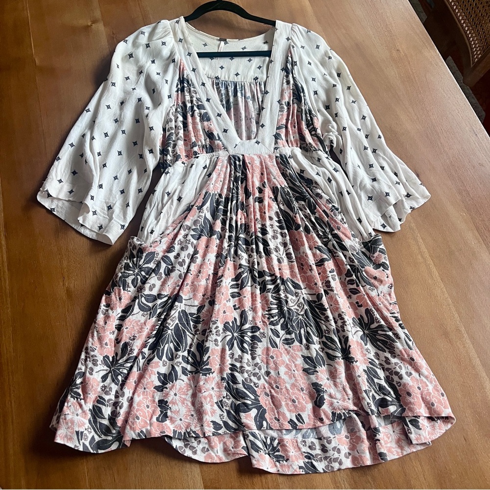 Free People Tallulah Long Sleeve Boho Dress L